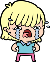 cartoon girl crying png