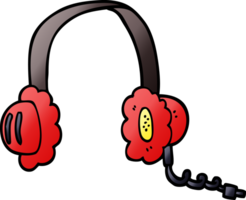 cartoon doodle music headphones png