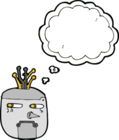 cartoon robot head with speech bubble png