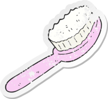 autocollant rétro en détresse d'une brosse de dessin animé png