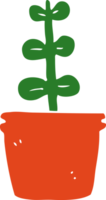flat color style cartoon house plant png