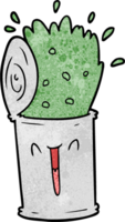 cartoon happy exploding soup can png