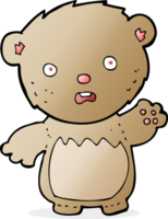 cartoon worried teddy bear png