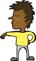 cartoon man making camp gesture png