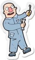 sticker of a cartoon mechanic png