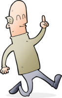 cartoon bald man with idea png