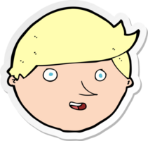 sticker van een cartoon blij gezicht png