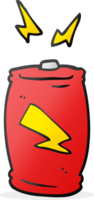 Hand gezeichnet Karikatur Batterie png