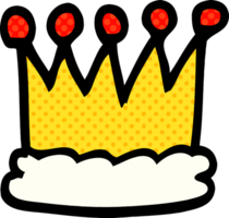 cartoon doodle gold crown png