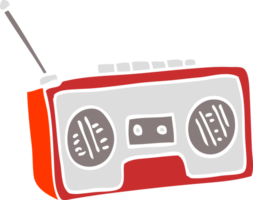 flat color illustration cartoon radio player png