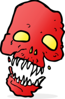 cartoon scary skull png