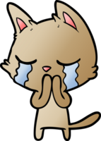 gato de desenho animado chorando png