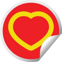 heart graphic   circular peeling sticker png