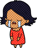 cartoon girl crying png