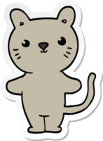 sticker of a cartoon cat png