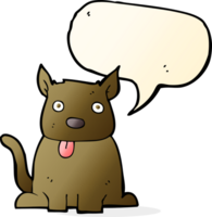 cartone animato cane attaccare su lingua con discorso bolla png