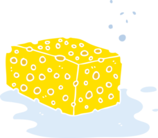 flat color illustration of sponge png