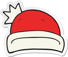 pegatina de un sombrero de navidad de dibujos animados png