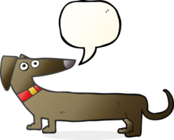 hand drawn speech bubble cartoon sausage dog png