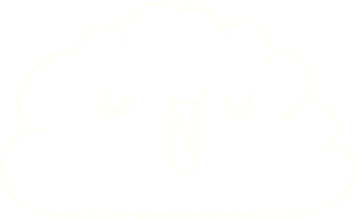 dibujo de tiza de nube de lluvia png