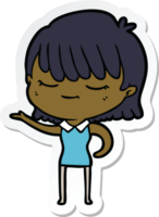 sticker of a cartoon woman png