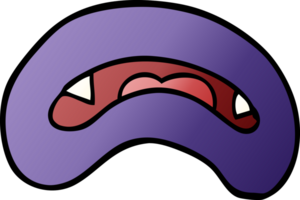 dessin animé doodle bouche de vampire png