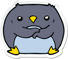 sticker of a cartoon penguin png