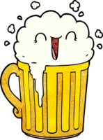 heureux, dessin animé, chope bière png