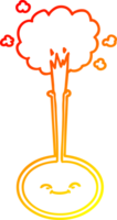 warm gradient line drawing of a cartoon chemical reaction png