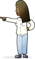 cartoon woman pointing png