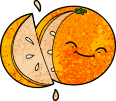 Cartoon geschnittene Orange png