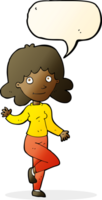 cartoon friendly woman waving with speech bubble png