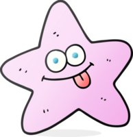 hand drawn cartoon starfish png