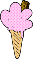 cono gelato di doodle del fumetto png