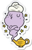 sticker of a cartoon genie png