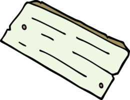 cartoon doodle plank of wood png