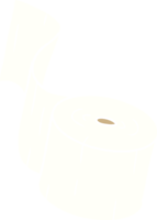 hand drawn cartoon doodle of a toilet roll png