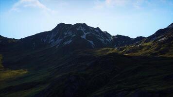 The majestic peak with a clear blue sky as the backdrop video