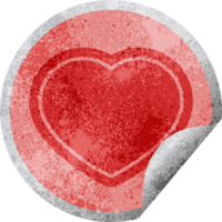 heart symbol graphic   illustration circular sticker png