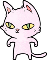 cartoon cat with bright eyes png