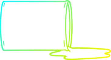 cold gradient line drawing of a cartoon toxic waste png