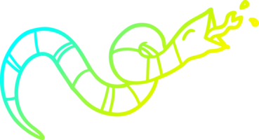 cold gradient line drawing of a hissing snake png