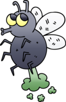 gradient shaded quirky cartoon fly png