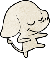 dessin animé éléphant souriant png