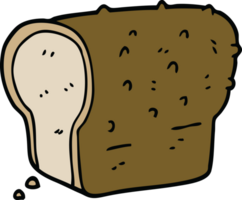 cartoon doodle wholemeal bread png