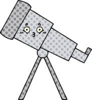 bande dessinée livre style dessin animé de une télescope png