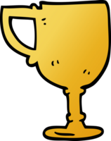 cartoon doodle gold cup png