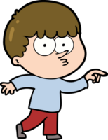 niño curioso de dibujos animados png