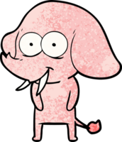 heureux, dessin animé, éléphant png