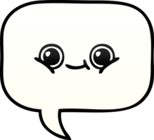 gradient shaded cartoon of a speech bubble png